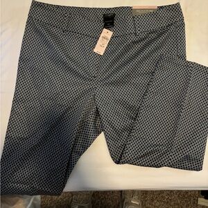 ANN TAYLOR PATTERN SLACKS SIZE 14 PETITE SIGNATURE CROPPED LEG